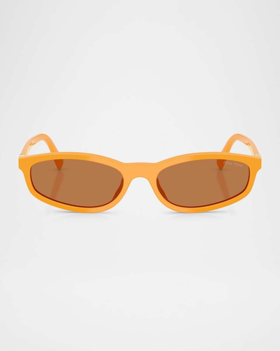MU A06S Acetate Oval Sunglasses
